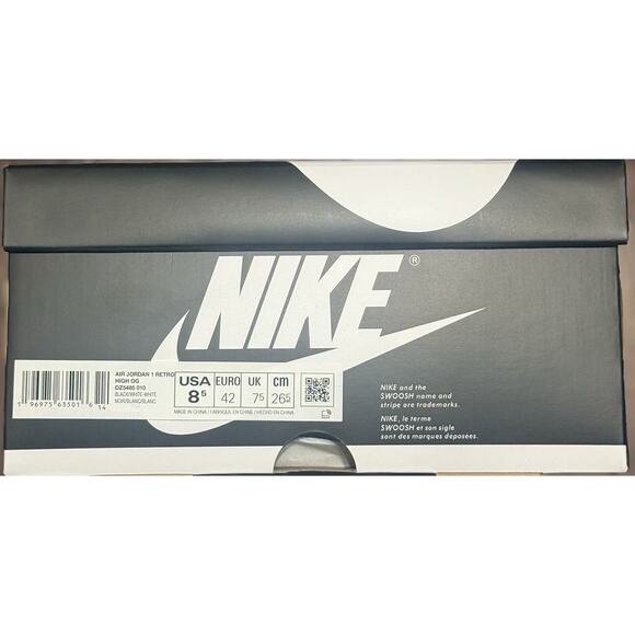 NEW Nike Air Jordan 1 High OG Black White Panda DZ5485-010 Men's Size Multi - Picture 7 of 7